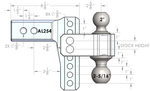 Specifications of the AL254 Aluminum Drop Hitch