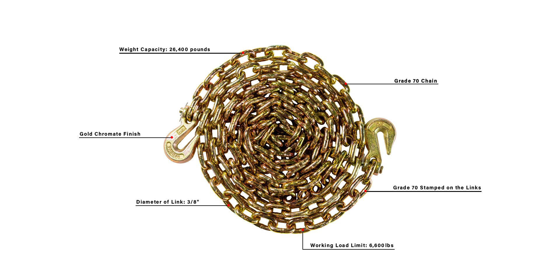 BulletProof Heavy Duty 3/8" Transport Chain Design Specification