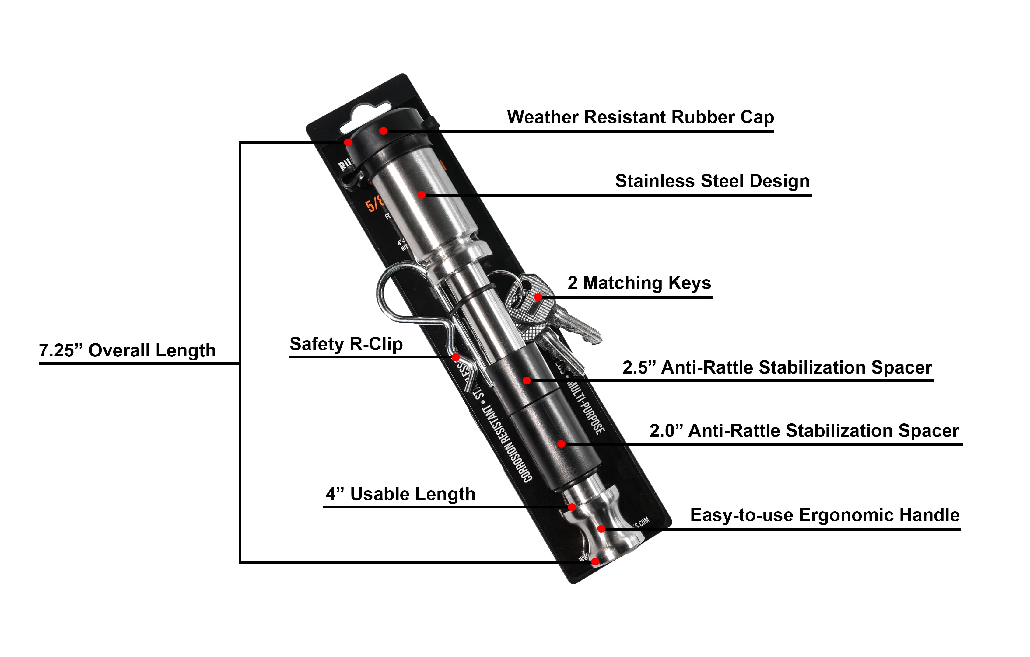 5/8-Inch BulletProof Locking Pin- Production Description