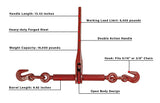 BulletProof Hitches® - BPMDBINDER - BulletProof Medium Duty 5/16-Inch - 3/8-Inch Ratchet Binder