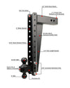 Features of 3.0 Inch Heavy Duty 18 Inch Drop/Rise Hitch