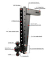 Features of 3.0 Inch Heavy Duty 20 Inch Drop/Rise Hitch