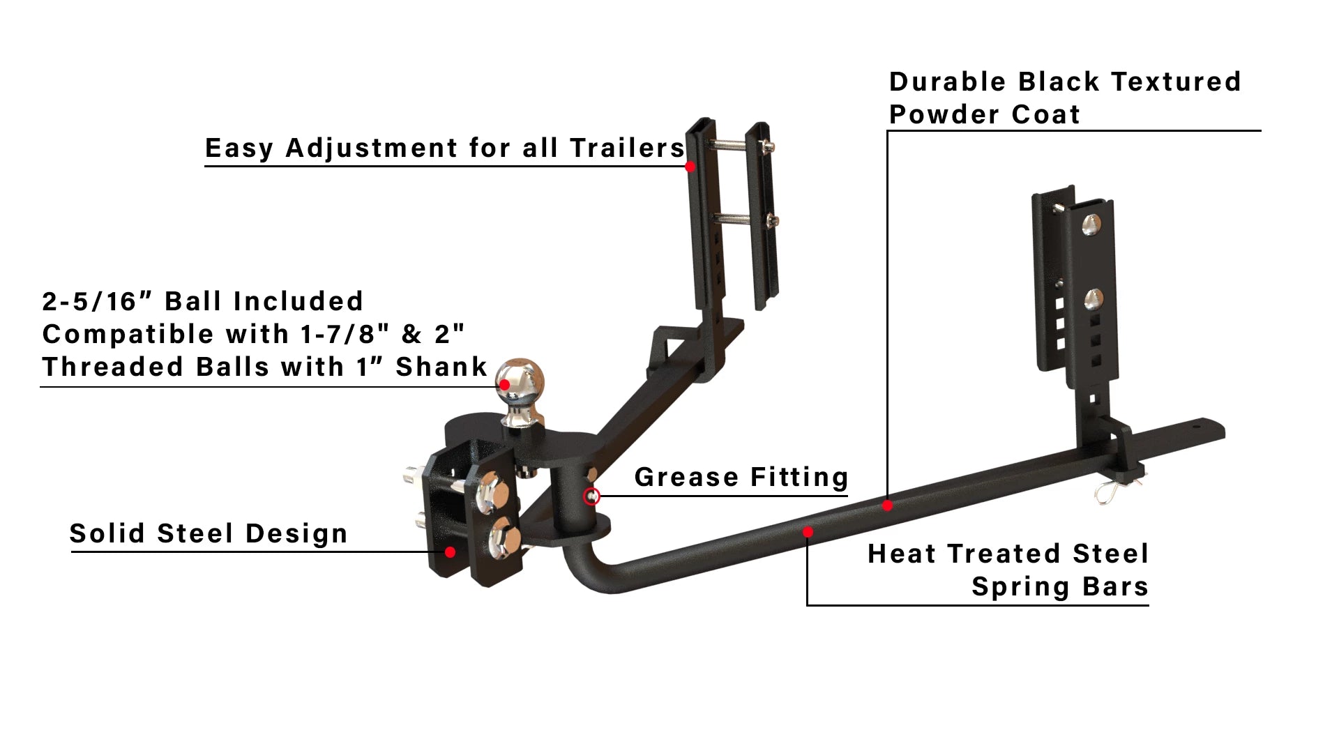 BulletProof Medium Duty Weight Distribution System Included Parts