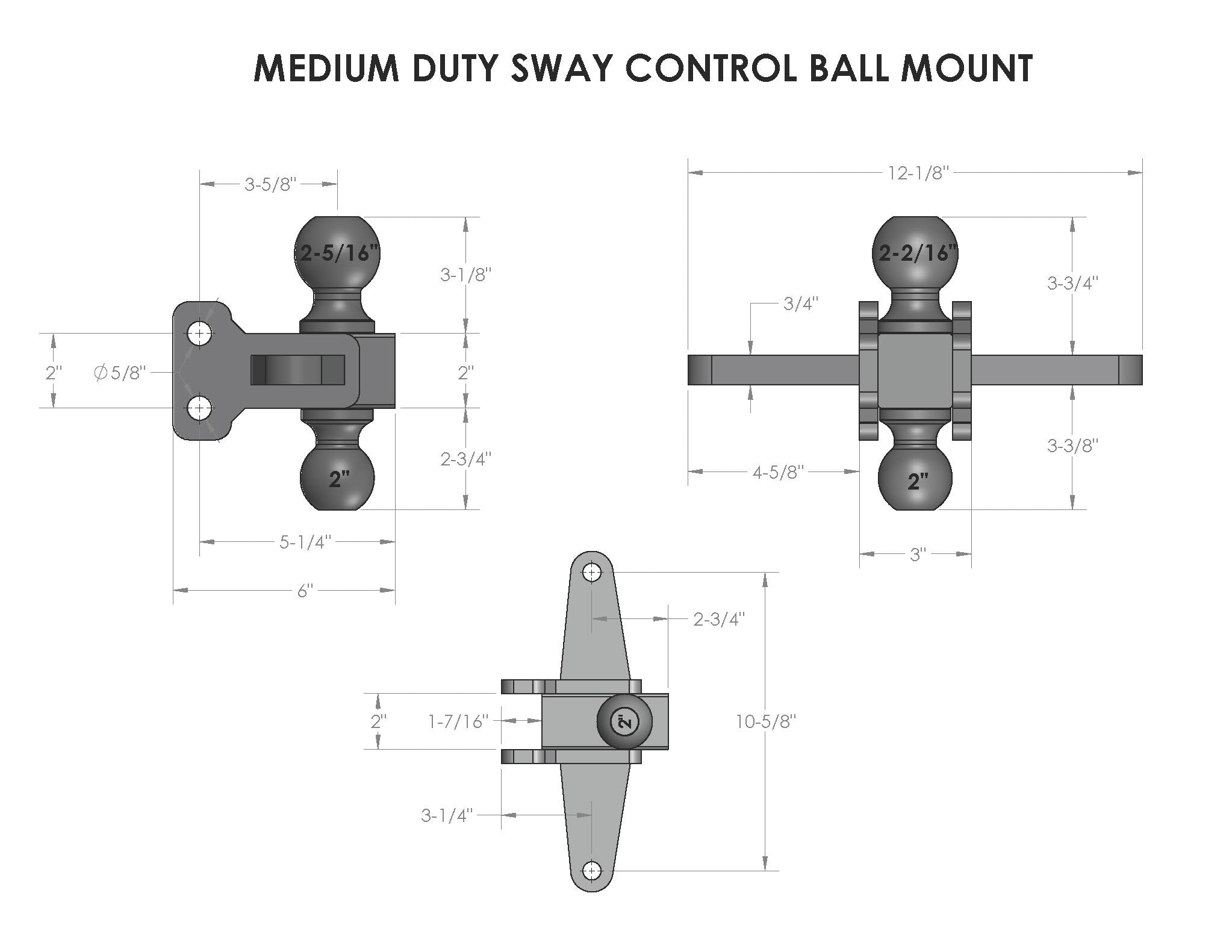 BulletProof Medium Duty Sway Control Ball Mount Design Specification