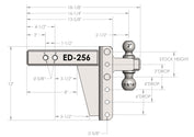 Features of 2.5 Inch Extreme Duty 6 Inch Drop/Rise Hitch